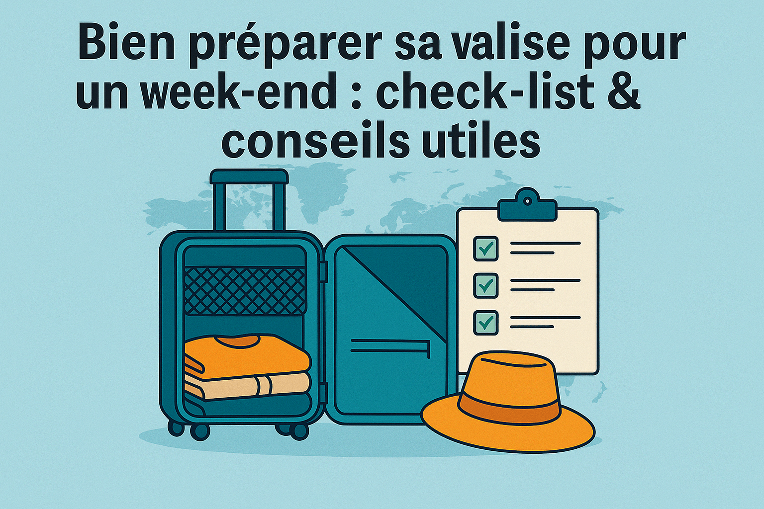 Bien préparer sa valise pour un week-end : check-list & conseils utiles