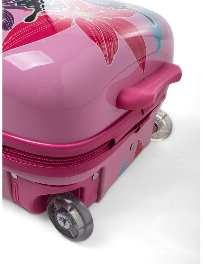 Valise Enfant Rigide 2 Roues – Papillons-valise pour enfants avec 4 roues pivotantes-Mes-valises.com