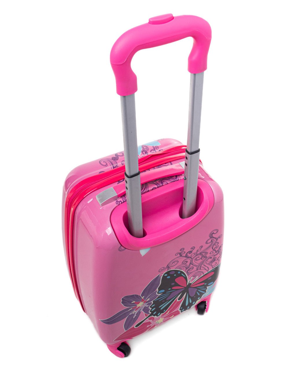 Valise Enfant Rigide 4 Roues – Motif papillons-valise pour enfants avec 4 roues pivotantes-Mes-valises.com