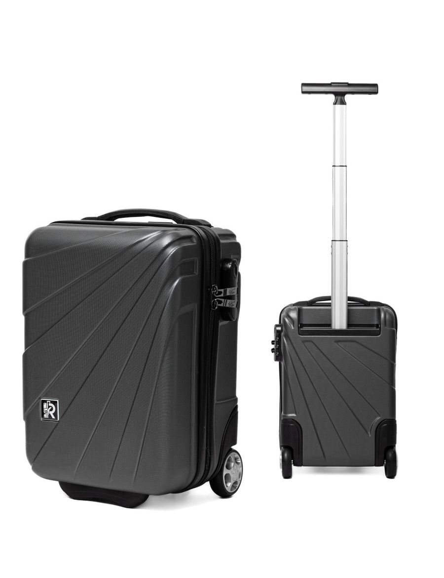 Valise Cabine Mixte Textile Et Coque Dure - 40x50x25 Cm - 2 Compartiments - Bon état
