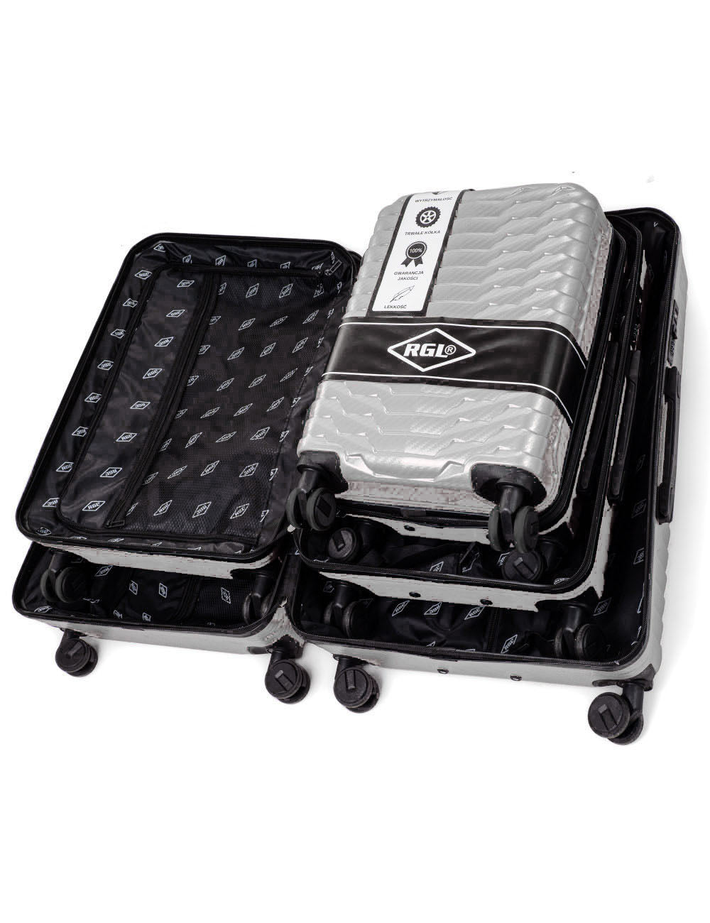 Lot de 3 valises rigides 3en1 PC2-set valises rigides-Mes-valises.com