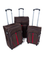 Set 3 valises souples S-020 | Tissu imperméable et extensible - Vignette | Mes-valises.com
