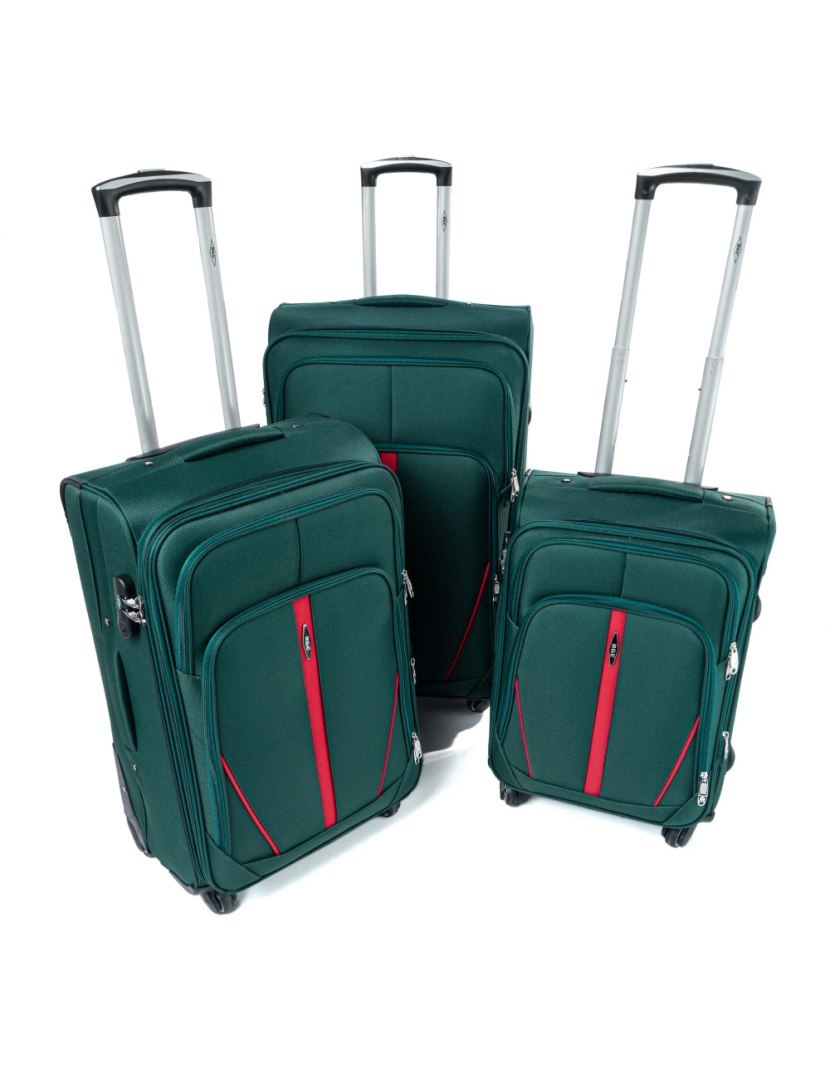 Set 3 valises souples S-020 | Tissu imperméable et extensible-set valises souples-Mes-valises.com